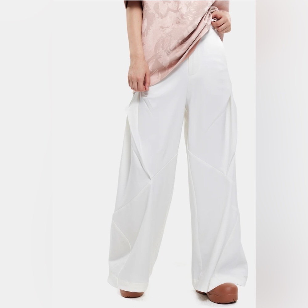 NWT- Women’s High Waisted Baggy Pants Casual Trousers Culottes  SIZE: Large